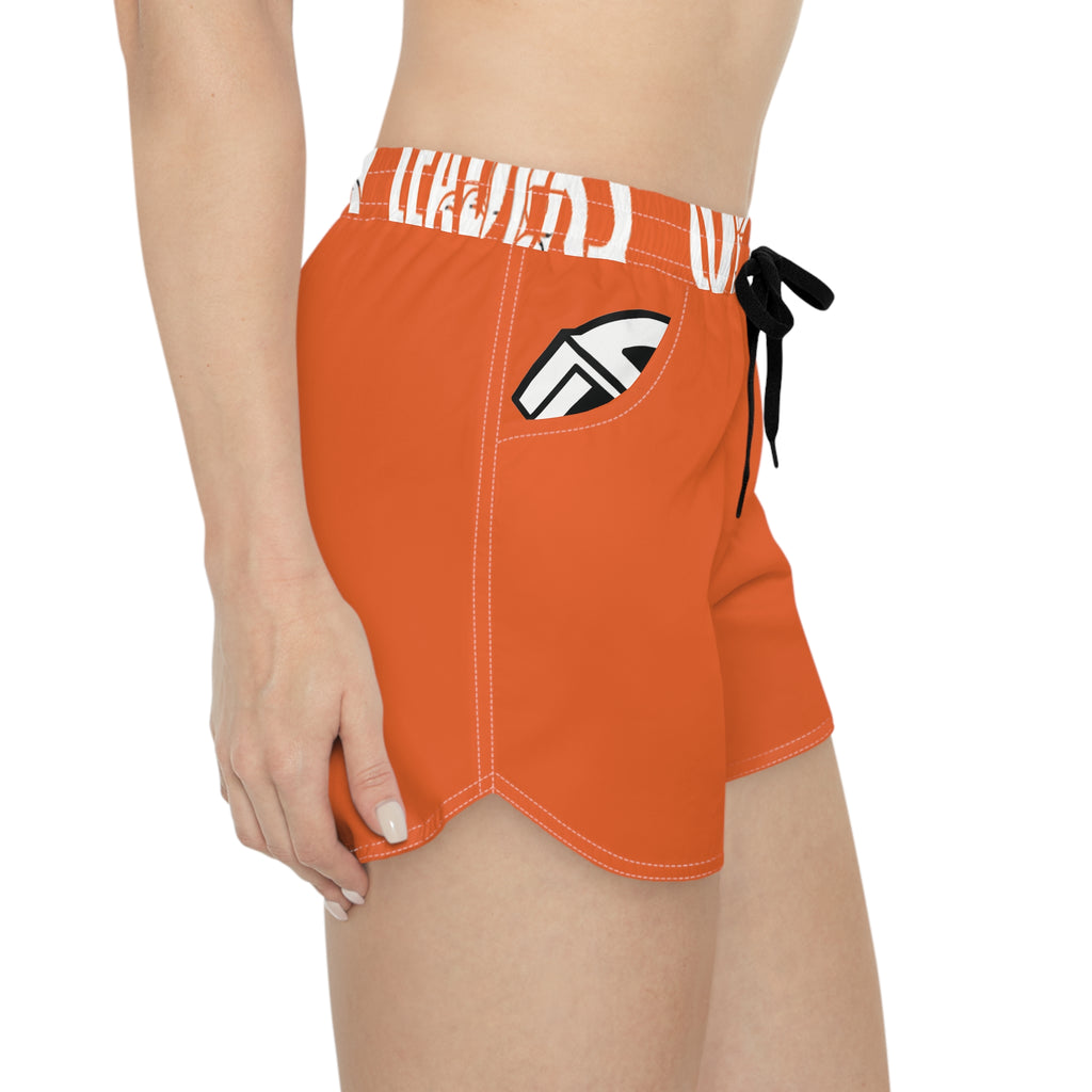 Women’s Pocket Logo Lounge Shorts (Orange)
