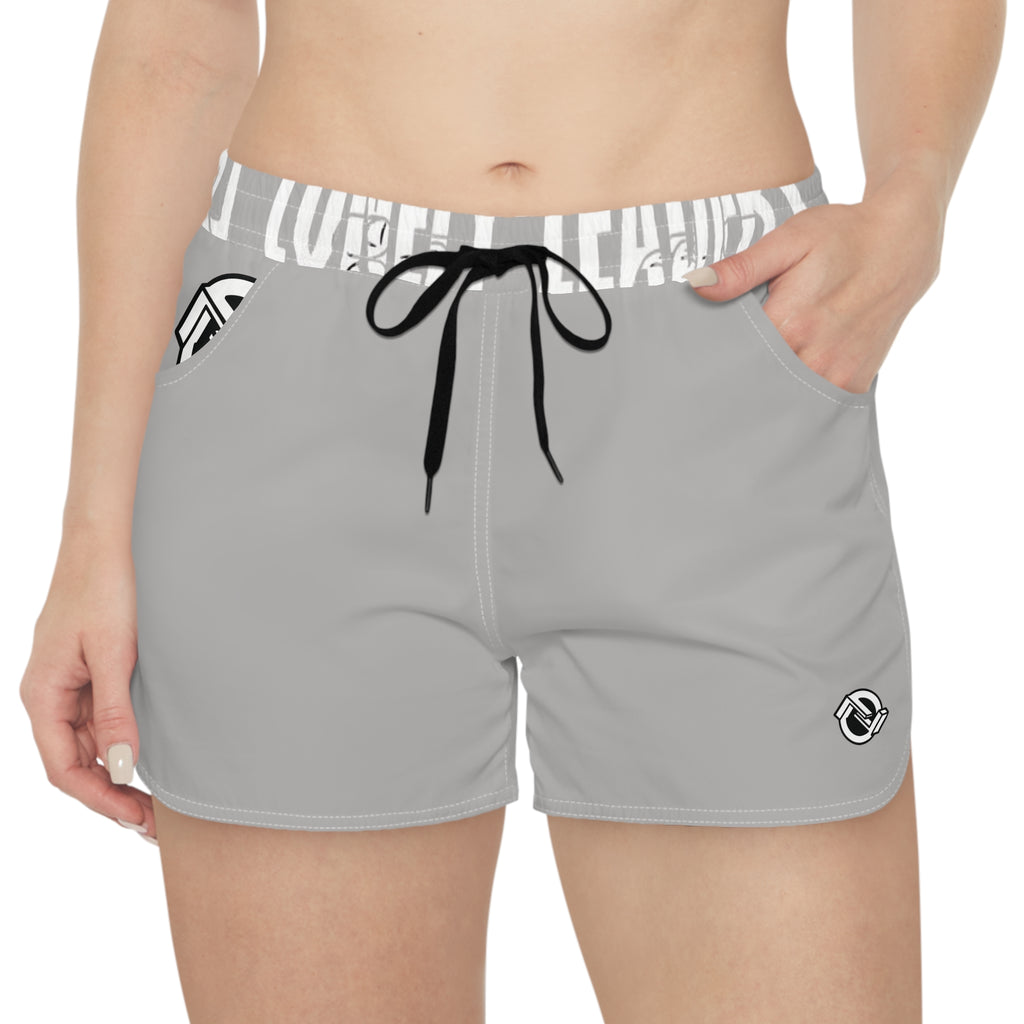 Women’s Pocket Logo Lounge Shorts (Light Grey)