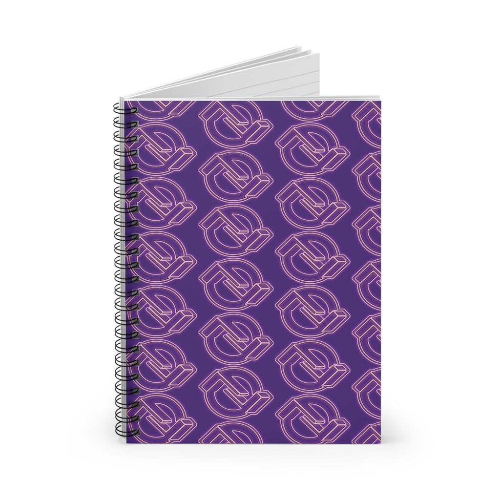 Neon Purple Rose Spiral Notebook