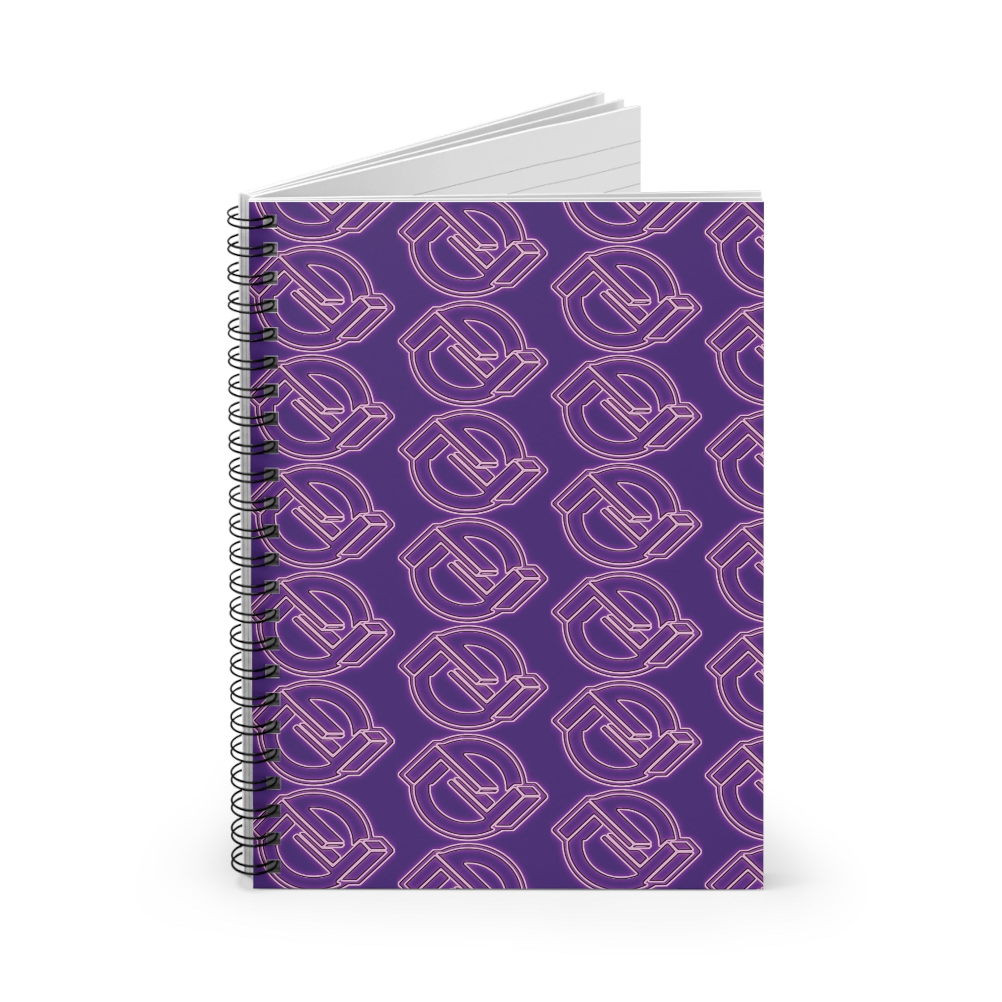 Neon Purple Rose Spiral Notebook