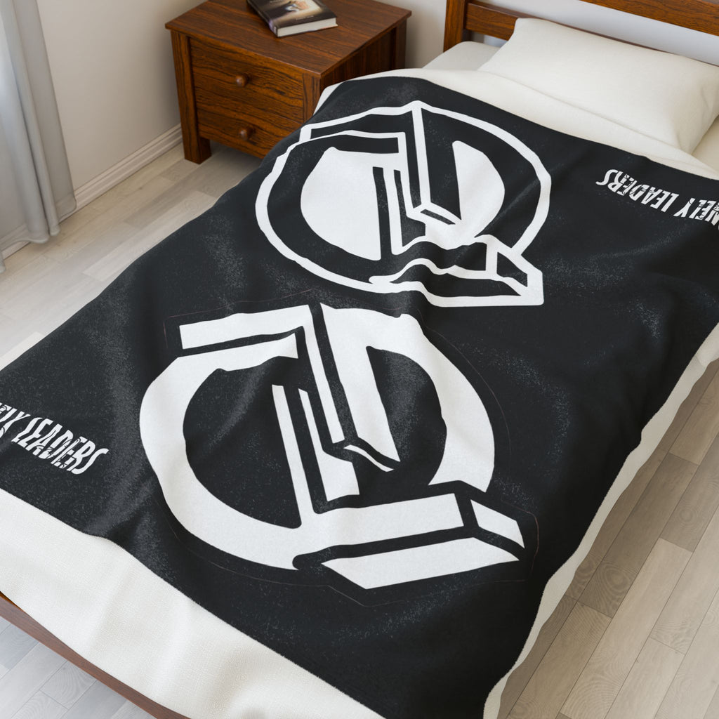 Dual-logo + Name Velveteen Plush Blanket