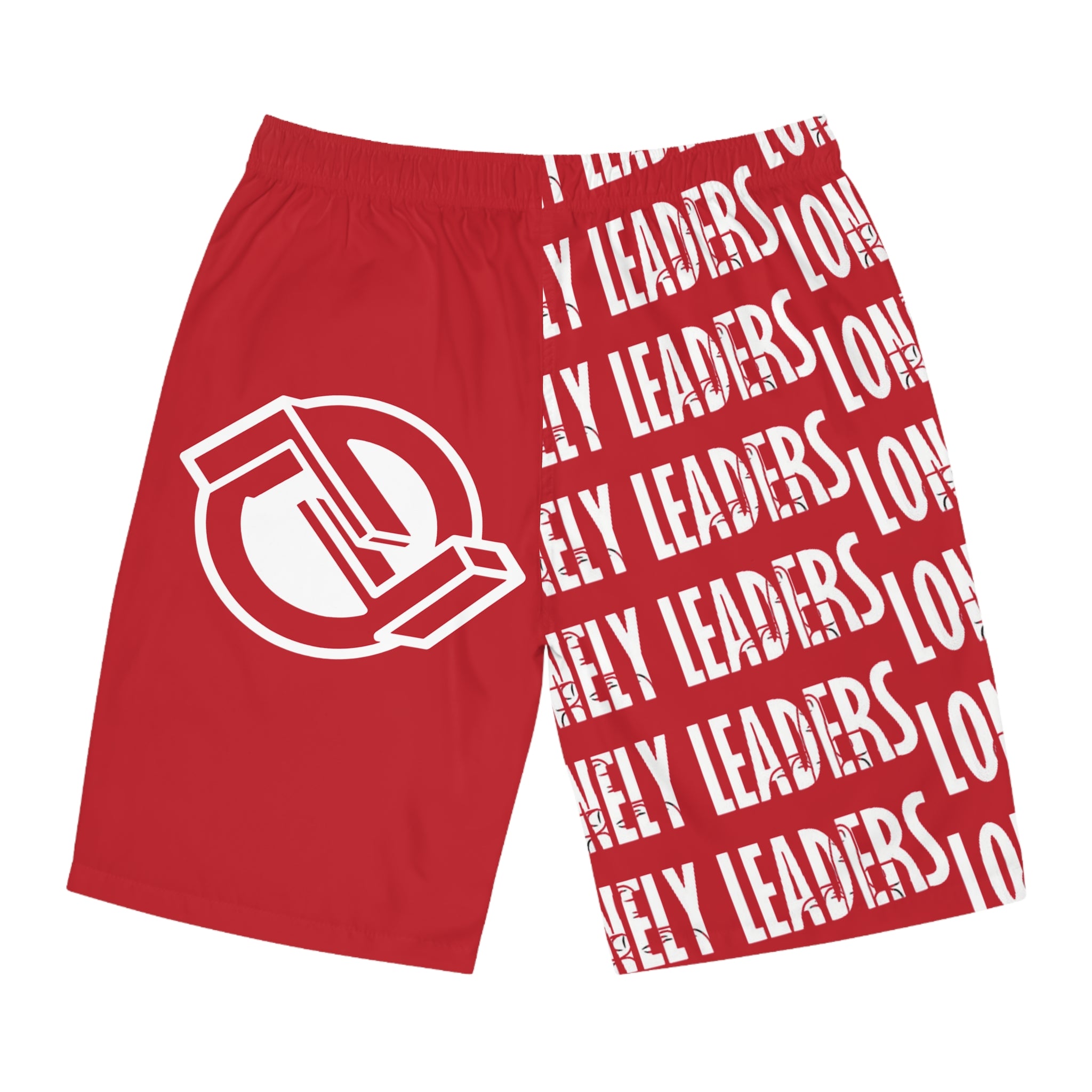 Name & Logo Men’s Board Shorts (Red)