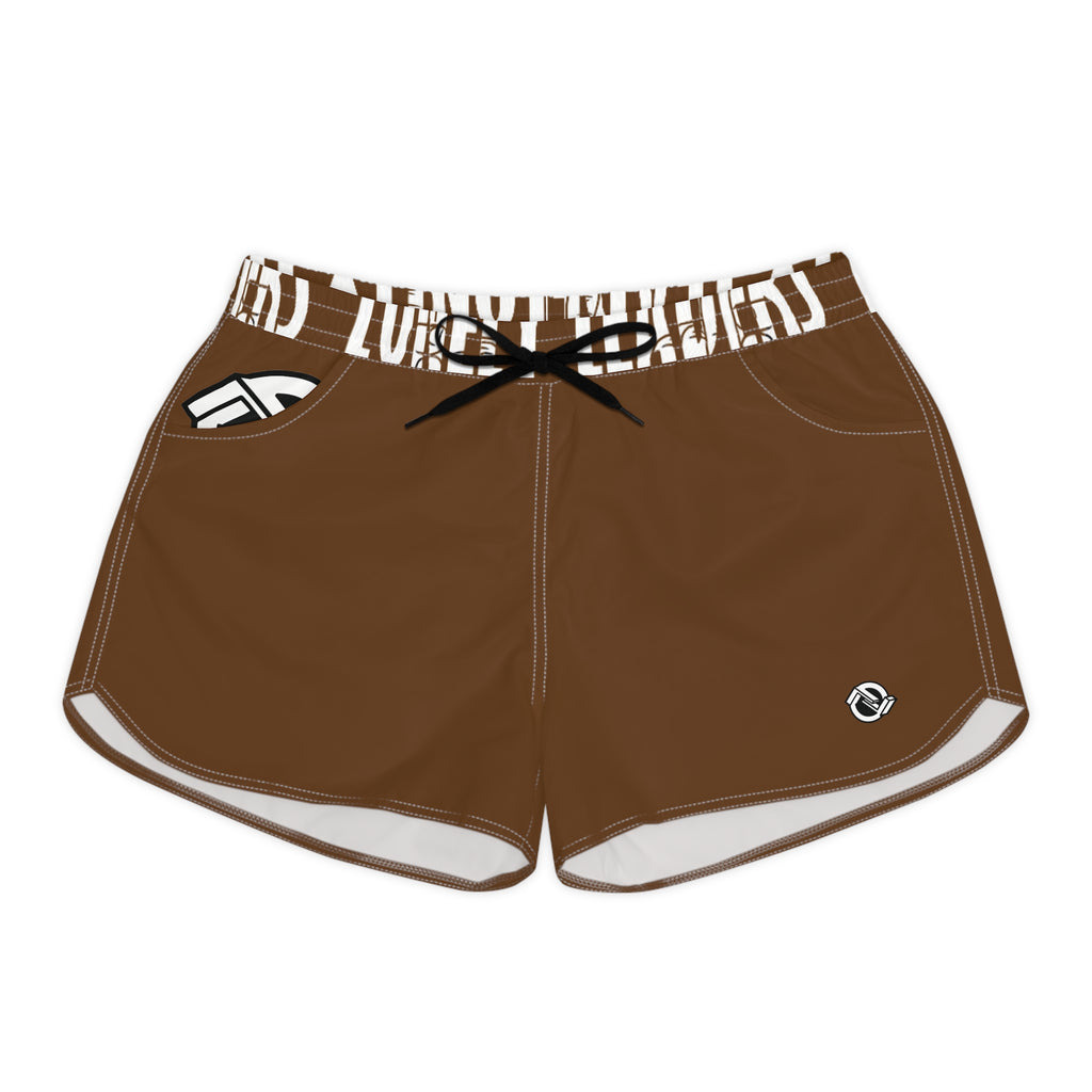 Women’s Pocket Logo Lounge Shorts (Brown)