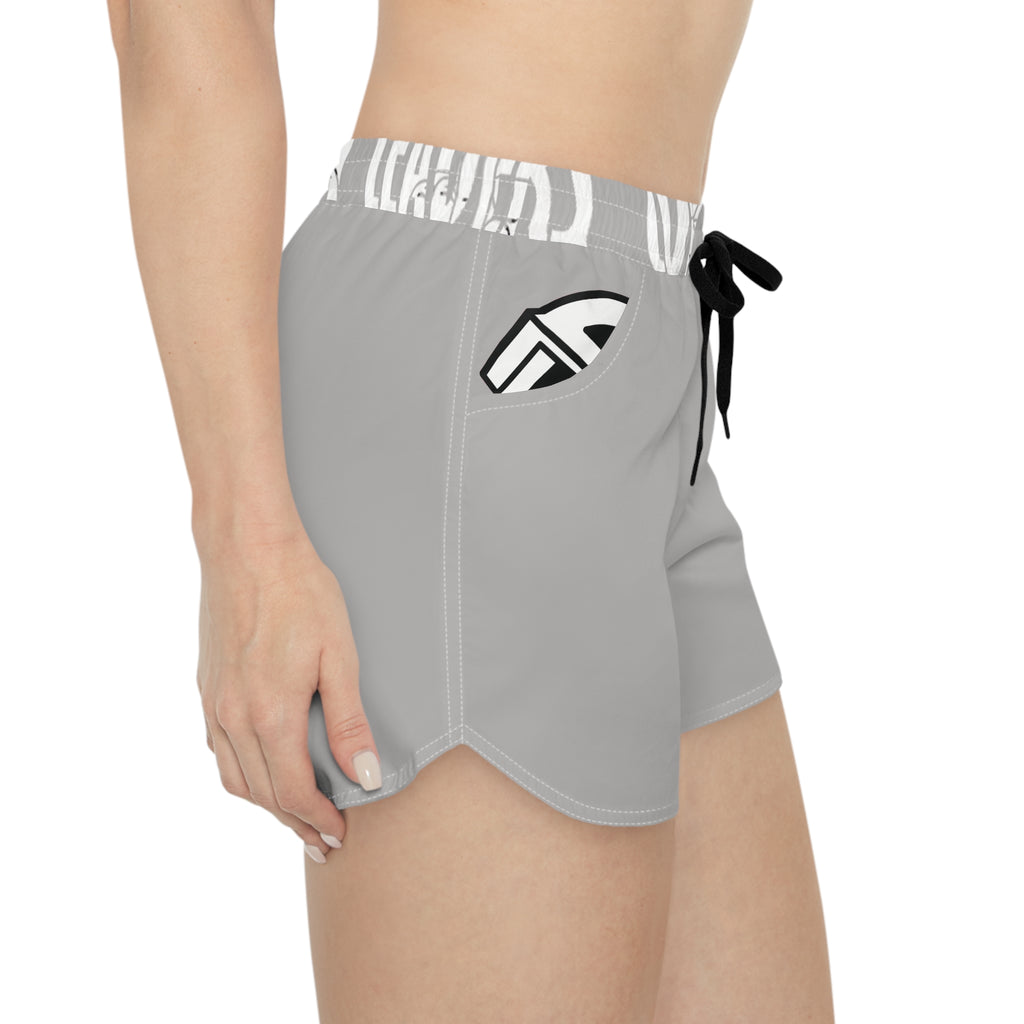 Women’s Pocket Logo Lounge Shorts (Light Grey)