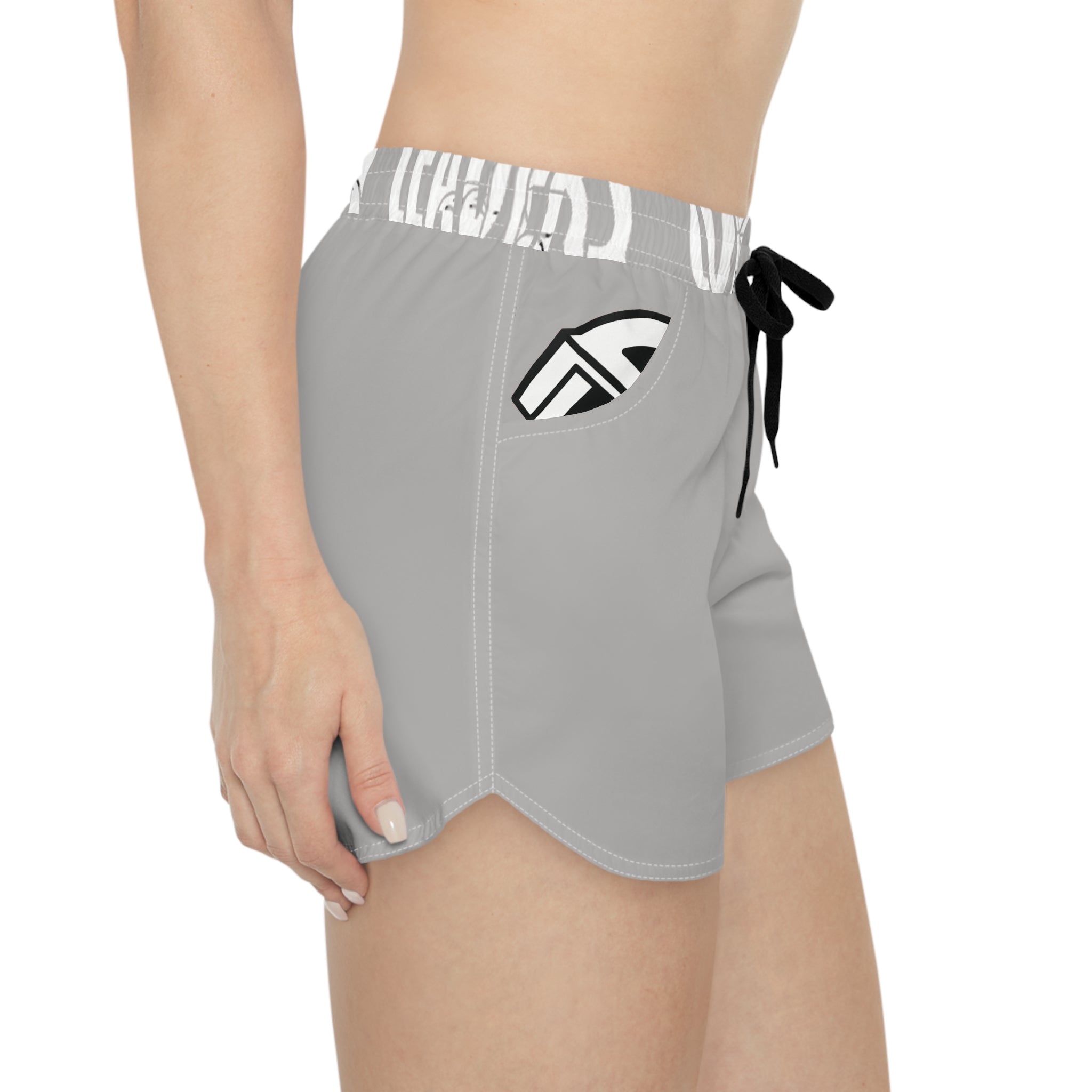 Women’s Pocket Logo Lounge Shorts (Light Grey)