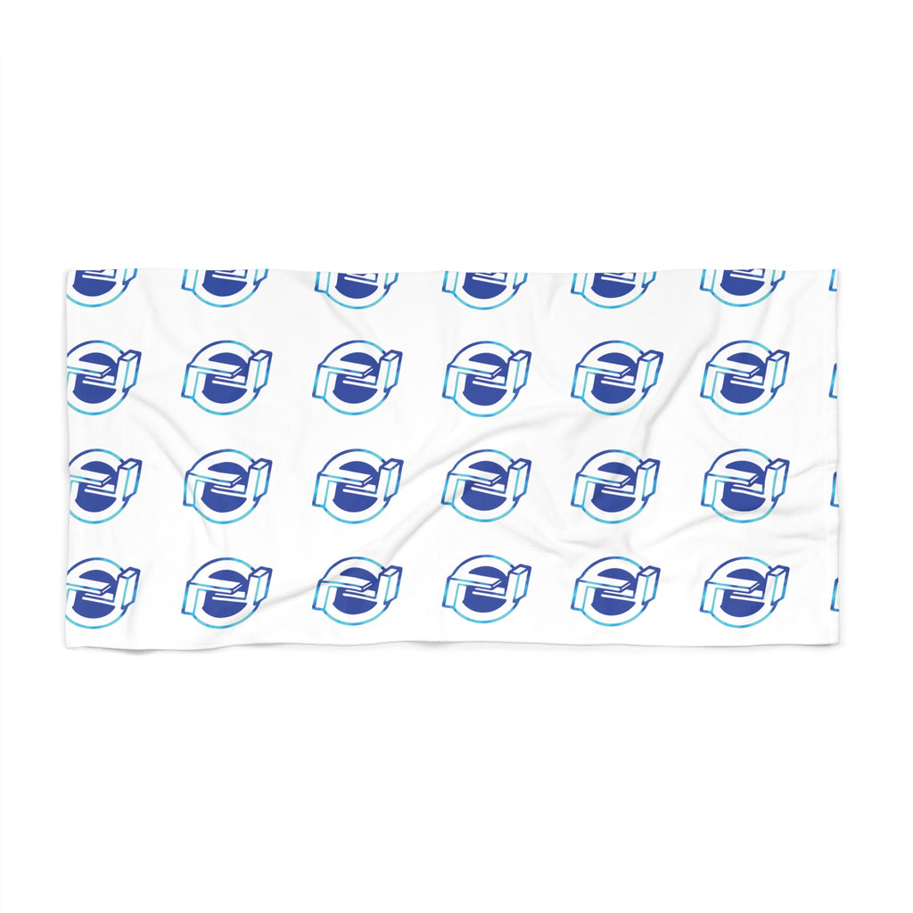 Nautical Blue Multi-logo Beach Towel