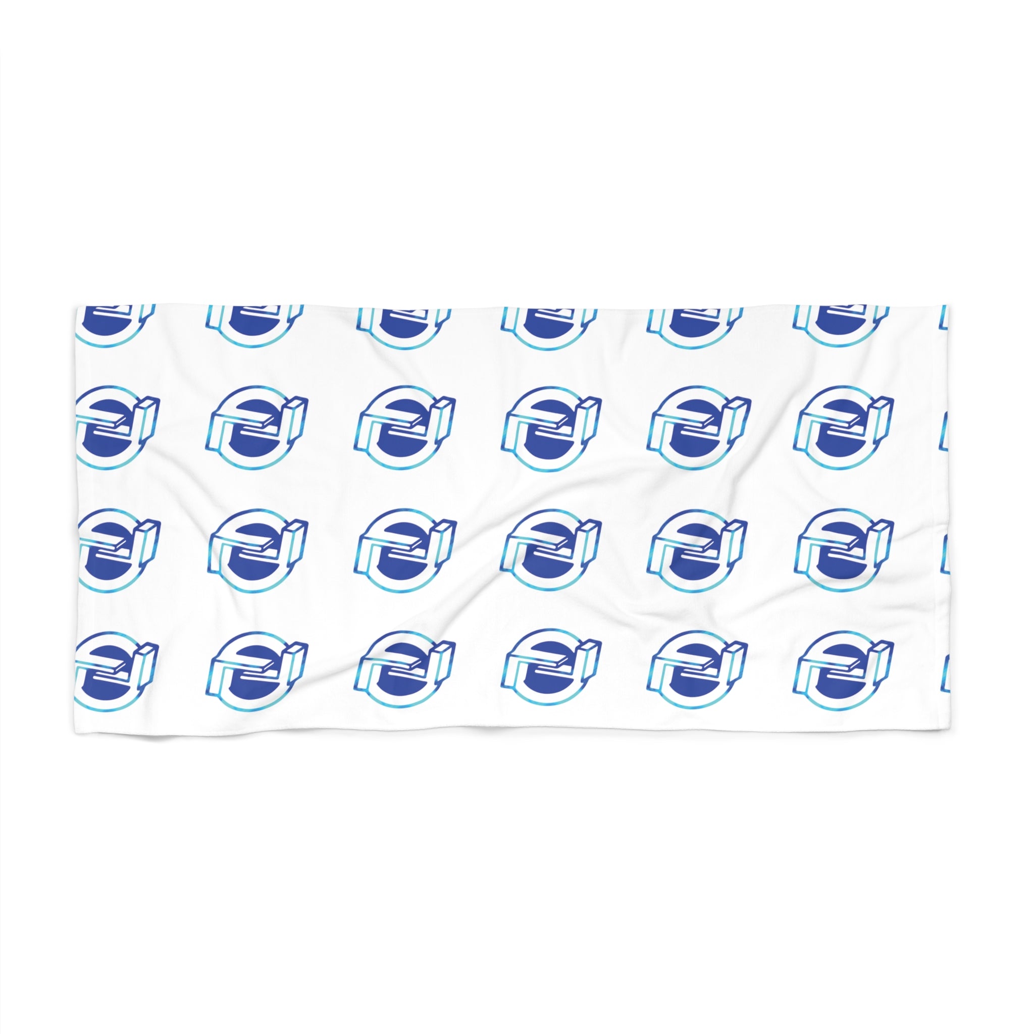 Nautical Blue Multi-logo Beach Towel