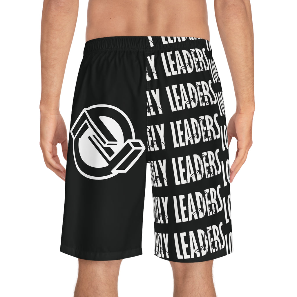 Name & Logo Men’s Board Shorts (Black)