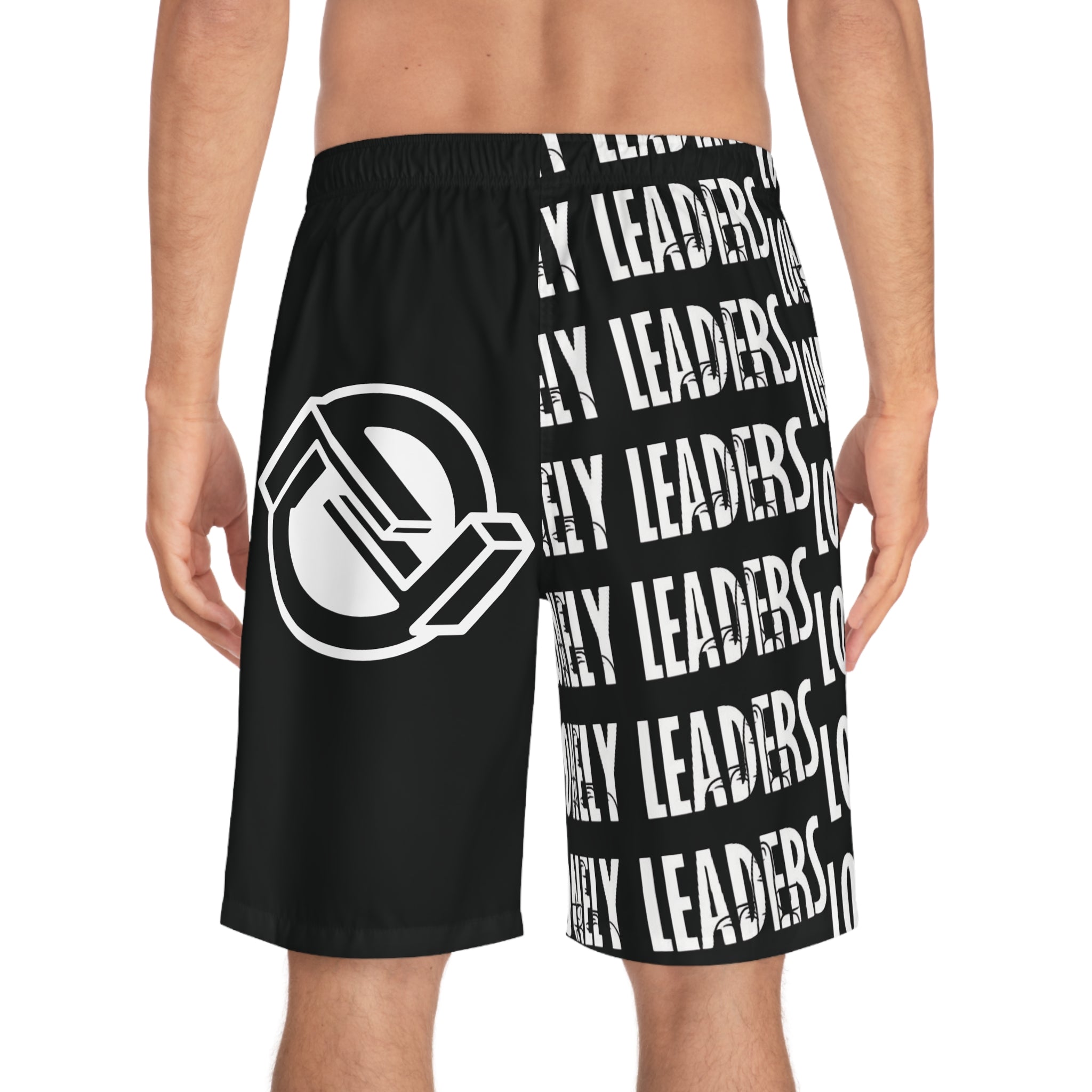 Name & Logo Men’s Board Shorts (Black)