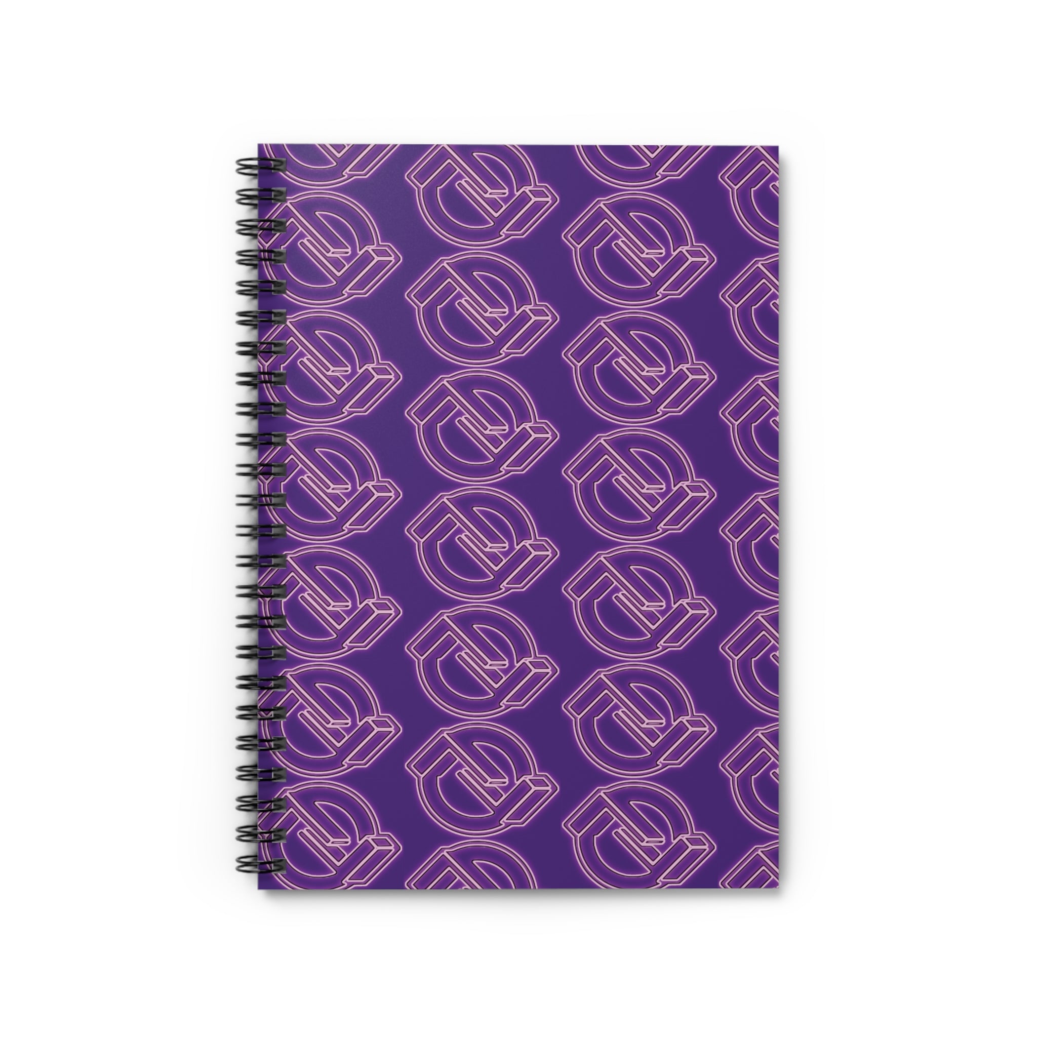 Neon Purple Rose Spiral Notebook