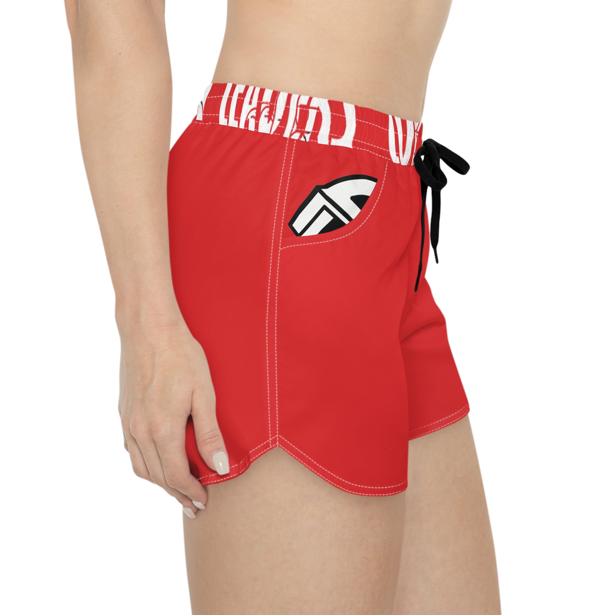 Women’s Pocket Logo Lounge Shorts (Red)