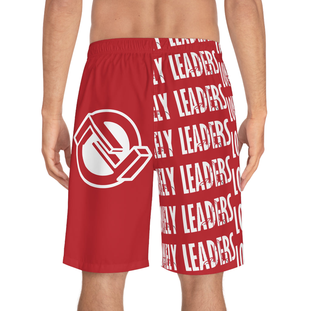 Name & Logo Men’s Board Shorts (Red)