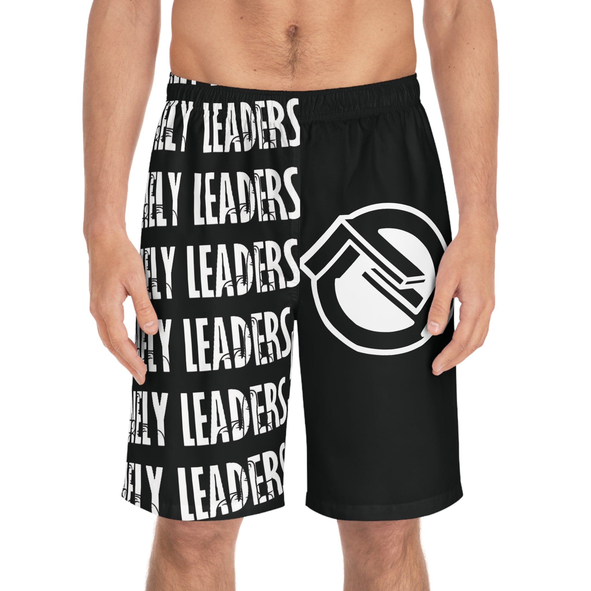 Name & Logo Men’s Board Shorts (Black)