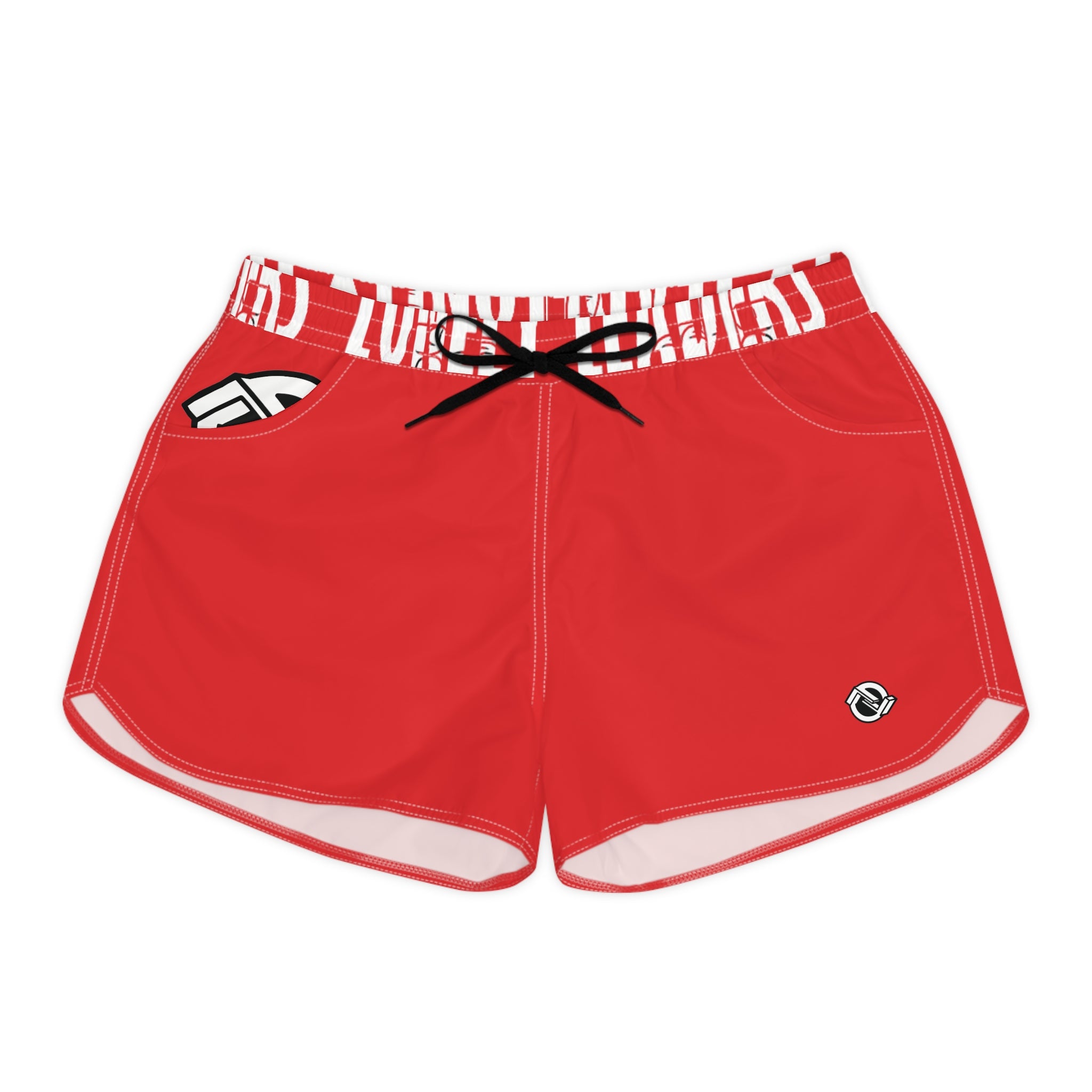 Women’s Pocket Logo Lounge Shorts (Red)