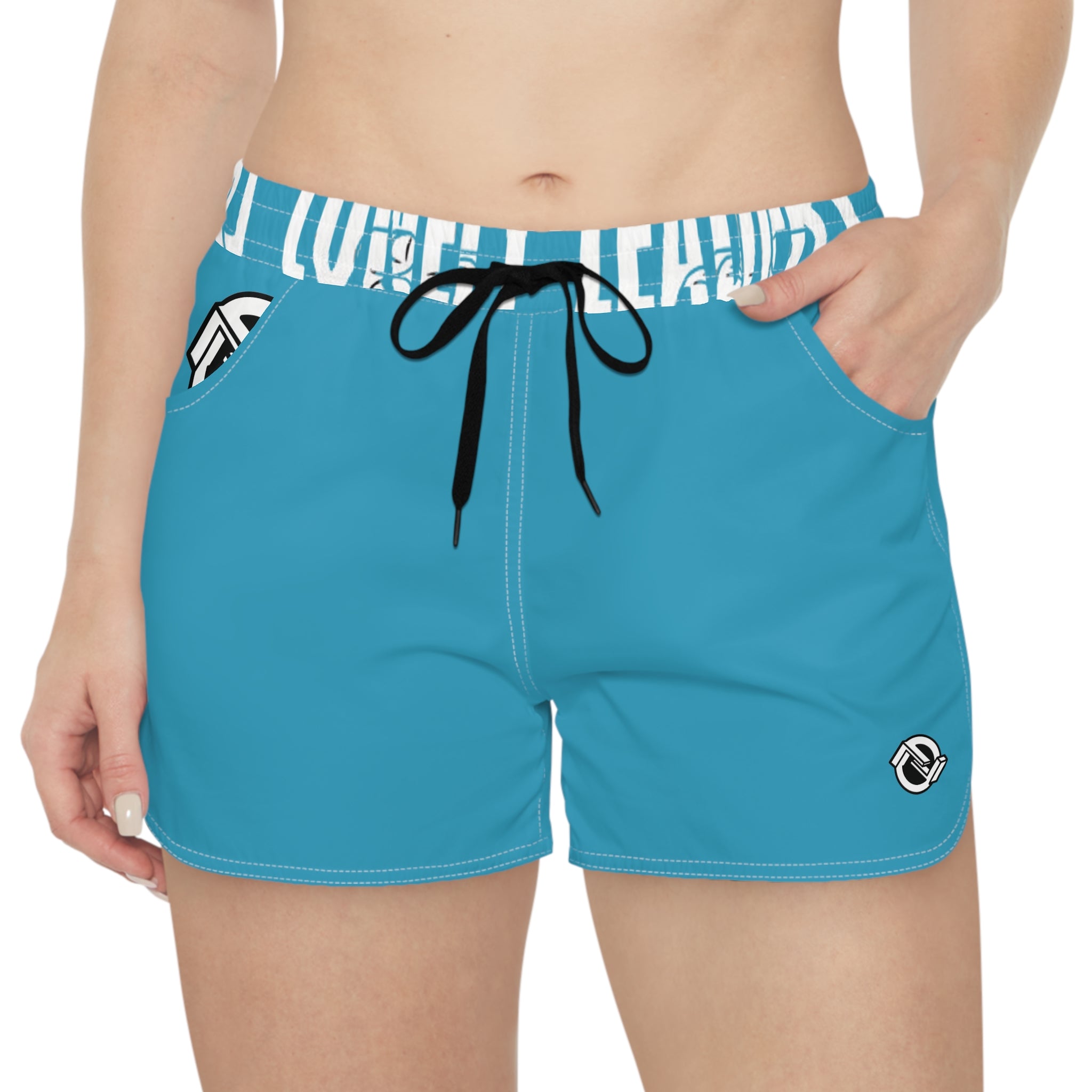 Women’s Pocket Logo Lounge Shorts (Turquoise )