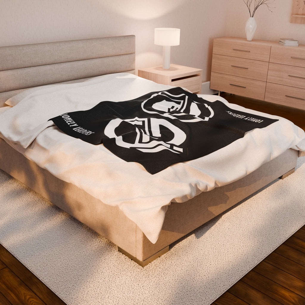 Dual-logo + Name Velveteen Plush Blanket