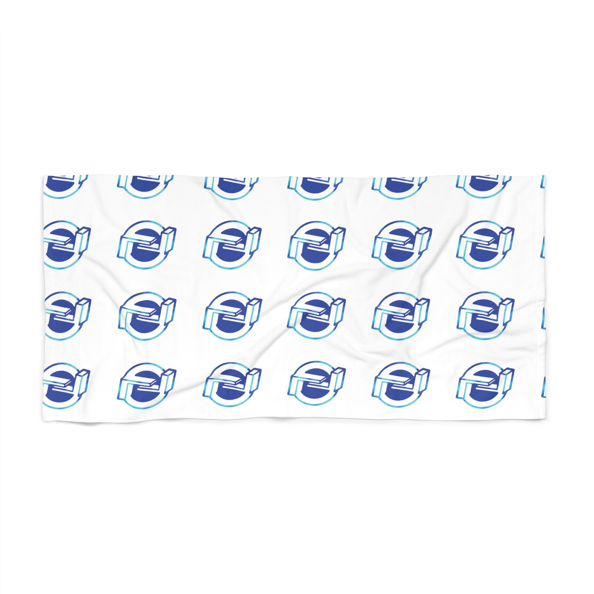 Nautical Blue Multi-logo Beach Towel